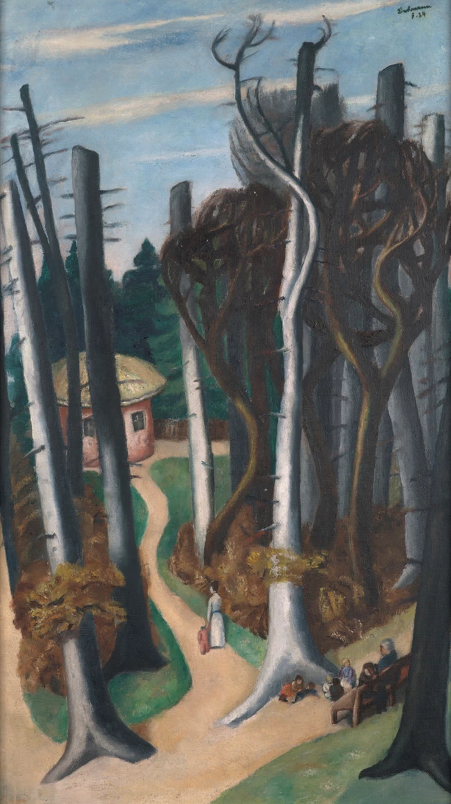 Paesaggio primaverile nel parco Louisa, 1924